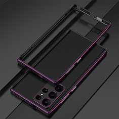 Funda Bumper Lujo Marco de Aluminio Carcasa para Samsung Galaxy S24 Ultra 5G Morado