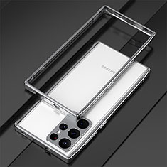 Funda Bumper Lujo Marco de Aluminio Carcasa para Samsung Galaxy S25 Ultra 5G Plata