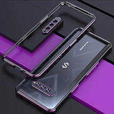 Funda Bumper Lujo Marco de Aluminio Carcasa para Xiaomi Black Shark 4S 5G Morado