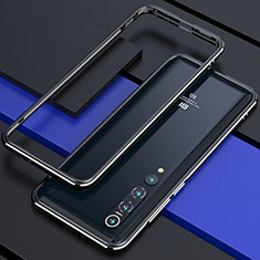 Funda Bumper Lujo Marco de Aluminio Carcasa para Xiaomi Mi 10 Plata y Negro