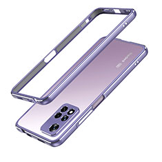 Funda Bumper Lujo Marco de Aluminio Carcasa para Xiaomi Mi 11i 5G (2022) Purpura Claro