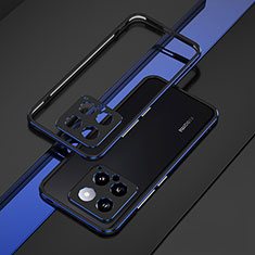 Funda Bumper Lujo Marco de Aluminio Carcasa para Xiaomi Mi 14 Pro 5G Azul