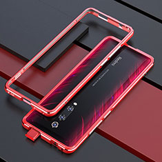 Funda Bumper Lujo Marco de Aluminio Carcasa para Xiaomi Mi 9T Rojo