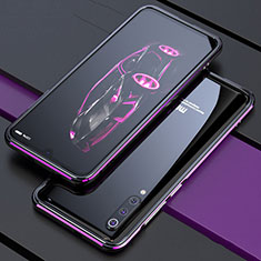 Funda Bumper Lujo Marco de Aluminio Carcasa para Xiaomi Mi A3 Lite Morado