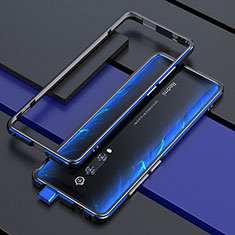 Funda Bumper Lujo Marco de Aluminio Carcasa para Xiaomi Redmi K20 Pro Azul y Negro