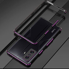 Funda Bumper Lujo Marco de Aluminio Carcasa para Xiaomi Redmi K50 Gaming 5G Morado