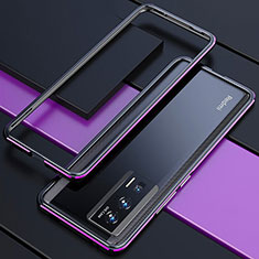 Funda Bumper Lujo Marco de Aluminio Carcasa para Xiaomi Redmi K60 5G Morado