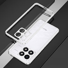 Funda Bumper Lujo Marco de Aluminio Carcasa para Xiaomi Redmi K70 5G Plata