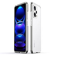 Funda Bumper Lujo Marco de Aluminio Carcasa para Xiaomi Redmi Note 12 Pro 5G Plata