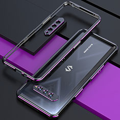 Funda Bumper Lujo Marco de Aluminio Carcasa S01 para Xiaomi Black Shark 4 5G Morado