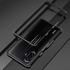 Funda Bumper Lujo Marco de Aluminio Carcasa S01 para Xiaomi Redmi K40 Gaming 5G Negro