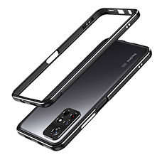 Funda Bumper Lujo Marco de Aluminio Carcasa S01 para Xiaomi Redmi Note 11T 5G Negro