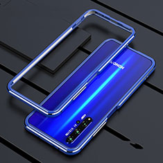 Funda Bumper Lujo Marco de Aluminio Carcasa T01 para Huawei Honor 20S Azul