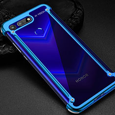 Funda Bumper Lujo Marco de Aluminio Carcasa T01 para Huawei Honor V20 Azul