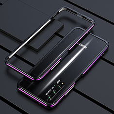 Funda Bumper Lujo Marco de Aluminio Carcasa T01 para Huawei Nova 5T Morado