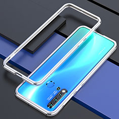 Funda Bumper Lujo Marco de Aluminio Carcasa T01 para Huawei P20 Lite (2019) Plata