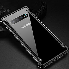 Funda Bumper Lujo Marco de Aluminio Carcasa T01 para Samsung Galaxy S10 Negro