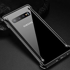 Funda Bumper Lujo Marco de Aluminio Carcasa T01 para Samsung Galaxy S10 Plus Negro