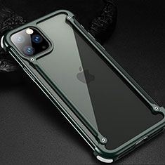 Funda Bumper Lujo Marco de Aluminio Carcasa T02 para Apple iPhone 11 Pro Verde