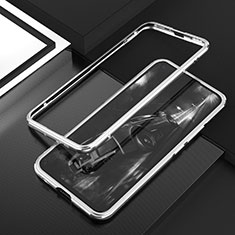 Funda Bumper Lujo Marco de Aluminio Carcasa T02 para Huawei Nova 7 SE 5G Plata