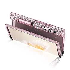 Funda Bumper Lujo Marco de Aluminio Carcasa TB2 para Huawei Honor V Purse 5G Oro Rosa