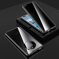Funda Bumper Lujo Marco de Aluminio Espejo 360 Grados Carcasa K01 para Huawei Mate 40E Pro 5G Negro
