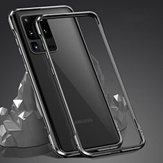 Funda Bumper Lujo Marco de Aluminio Espejo 360 Grados Carcasa LK3 para Samsung Galaxy S20 Ultra Negro