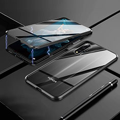 Funda Bumper Lujo Marco de Aluminio Espejo 360 Grados Carcasa M01 para Huawei Honor 20 Negro