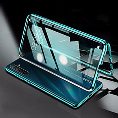 Funda Bumper Lujo Marco de Aluminio Espejo 360 Grados Carcasa M01 para Realme X2 Verde