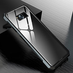 Funda Bumper Lujo Marco de Aluminio Espejo 360 Grados Carcasa M01 para Samsung Galaxy S8 Plus Negro