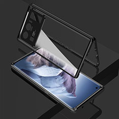 Funda Bumper Lujo Marco de Aluminio Espejo 360 Grados Carcasa M01 para Xiaomi Mi 11 Ultra 5G Negro