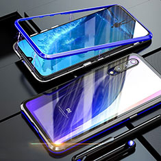 Funda Bumper Lujo Marco de Aluminio Espejo 360 Grados Carcasa M01 para Xiaomi Mi 9 Azul
