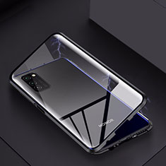 Funda Bumper Lujo Marco de Aluminio Espejo 360 Grados Carcasa M02 para Huawei Honor V30 5G Negro