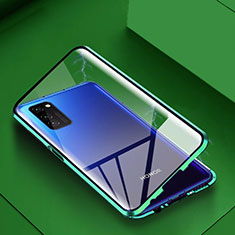 Funda Bumper Lujo Marco de Aluminio Espejo 360 Grados Carcasa M02 para Huawei Honor V30 5G Verde