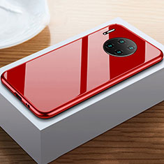 Funda Bumper Lujo Marco de Aluminio Espejo 360 Grados Carcasa M02 para Huawei Mate 30 Pro 5G Rojo