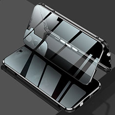 Funda Bumper Lujo Marco de Aluminio Espejo 360 Grados Carcasa M02 para Samsung Galaxy S21 Plus 5G Negro