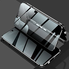 Funda Bumper Lujo Marco de Aluminio Espejo 360 Grados Carcasa M02 para Samsung Galaxy S23 5G Negro