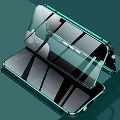 Funda Bumper Lujo Marco de Aluminio Espejo 360 Grados Carcasa M02 para Samsung Galaxy S24 Plus 5G Verde