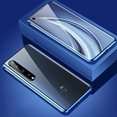 Funda Bumper Lujo Marco de Aluminio Espejo 360 Grados Carcasa M02 para Xiaomi Mi 10 Pro Azul