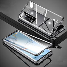 Funda Bumper Lujo Marco de Aluminio Espejo 360 Grados Carcasa M02 para Xiaomi Mi 10 Ultra Negro
