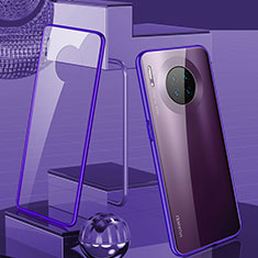 Funda Bumper Lujo Marco de Aluminio Espejo 360 Grados Carcasa M03 para Huawei Mate 30E Pro 5G Morado