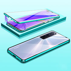 Funda Bumper Lujo Marco de Aluminio Espejo 360 Grados Carcasa M03 para Huawei Nova 7 Pro 5G Verde