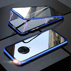 Funda Bumper Lujo Marco de Aluminio Espejo 360 Grados Carcasa M03 para Vivo Nex 3S Azul