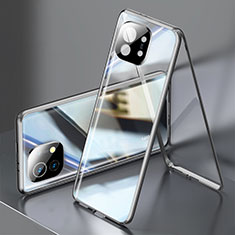 Funda Bumper Lujo Marco de Aluminio Espejo 360 Grados Carcasa M03 para Xiaomi Mi 11 Lite 5G Negro