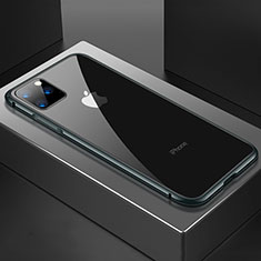 Funda Bumper Lujo Marco de Aluminio Espejo 360 Grados Carcasa M04 para Apple iPhone 11 Pro Negro