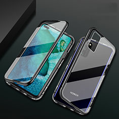 Funda Bumper Lujo Marco de Aluminio Espejo 360 Grados Carcasa M04 para Huawei Honor View 30 Pro 5G Negro