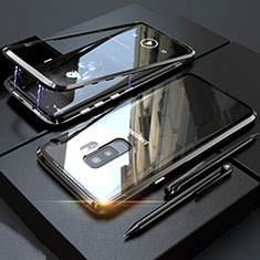 Funda Bumper Lujo Marco de Aluminio Espejo 360 Grados Carcasa M04 para Samsung Galaxy S9 Plus Negro