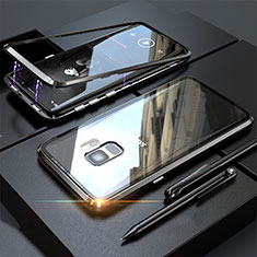 Funda Bumper Lujo Marco de Aluminio Espejo 360 Grados Carcasa M05 para Samsung Galaxy S9 Negro