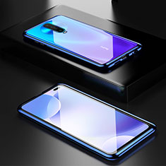 Funda Bumper Lujo Marco de Aluminio Espejo 360 Grados Carcasa M05 para Xiaomi Redmi K30 5G Azul