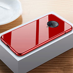 Funda Bumper Lujo Marco de Aluminio Espejo 360 Grados Carcasa M06 para Vivo Nex 3 5G Rojo